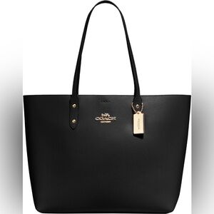Coach Black Pebbled Leather Tote